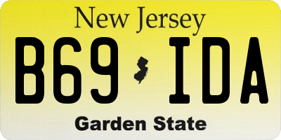 NJ license plate B69IDA