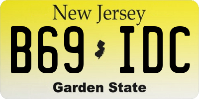NJ license plate B69IDC