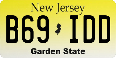 NJ license plate B69IDD