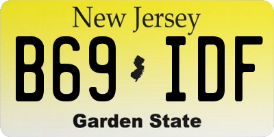 NJ license plate B69IDF