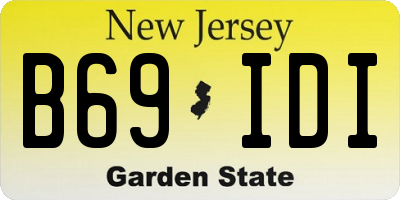 NJ license plate B69IDI