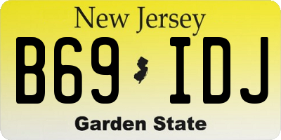 NJ license plate B69IDJ