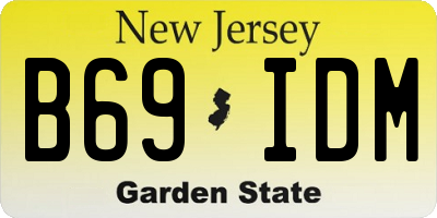 NJ license plate B69IDM
