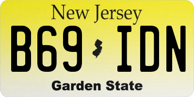 NJ license plate B69IDN