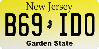 NJ license plate B69IDO