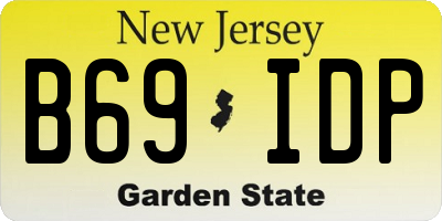 NJ license plate B69IDP