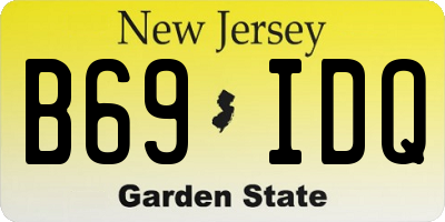NJ license plate B69IDQ