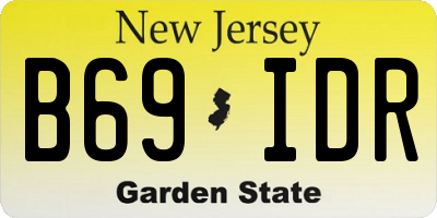 NJ license plate B69IDR