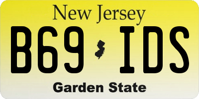 NJ license plate B69IDS
