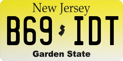 NJ license plate B69IDT