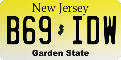 NJ license plate B69IDW