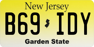 NJ license plate B69IDY