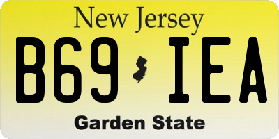 NJ license plate B69IEA