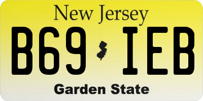 NJ license plate B69IEB