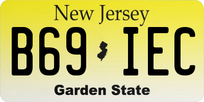 NJ license plate B69IEC