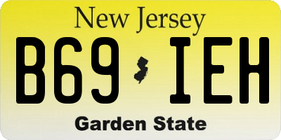 NJ license plate B69IEH