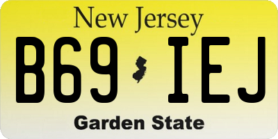 NJ license plate B69IEJ