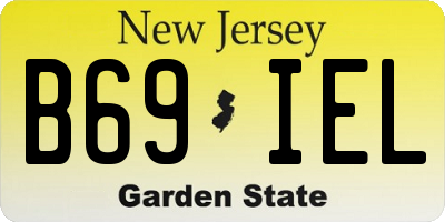 NJ license plate B69IEL