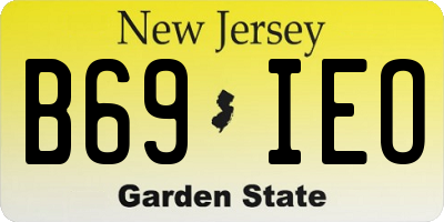 NJ license plate B69IEO