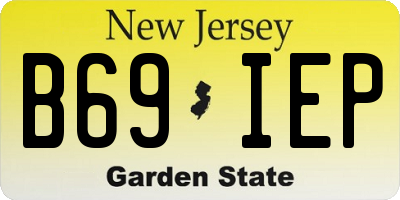 NJ license plate B69IEP