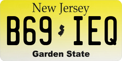NJ license plate B69IEQ
