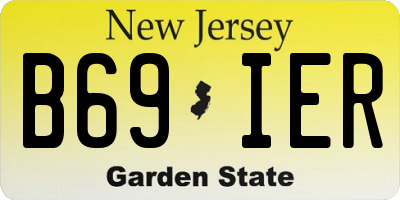 NJ license plate B69IER