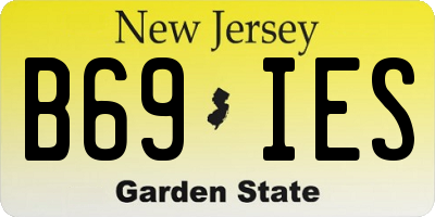 NJ license plate B69IES