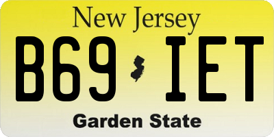 NJ license plate B69IET