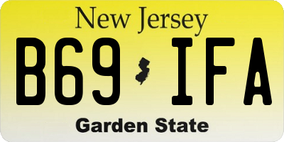 NJ license plate B69IFA