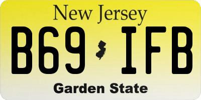NJ license plate B69IFB