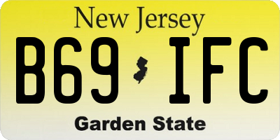 NJ license plate B69IFC