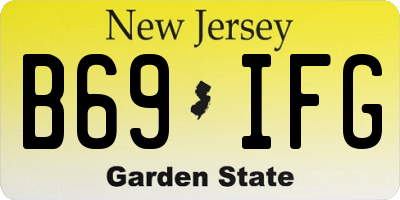 NJ license plate B69IFG
