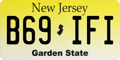 NJ license plate B69IFI