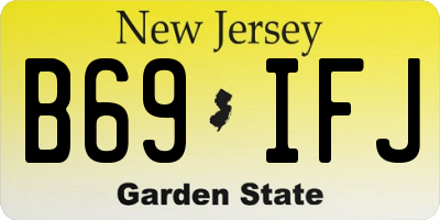 NJ license plate B69IFJ