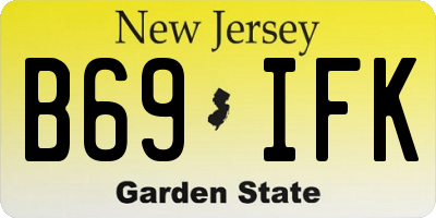 NJ license plate B69IFK