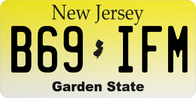 NJ license plate B69IFM