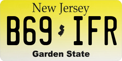 NJ license plate B69IFR