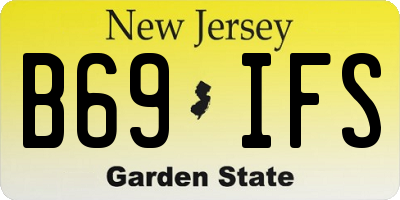 NJ license plate B69IFS