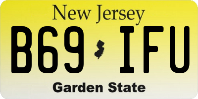 NJ license plate B69IFU