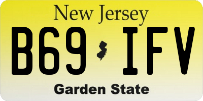 NJ license plate B69IFV