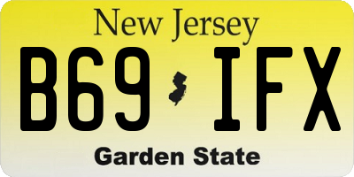 NJ license plate B69IFX