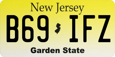 NJ license plate B69IFZ