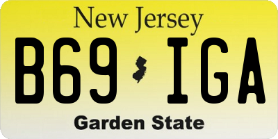 NJ license plate B69IGA