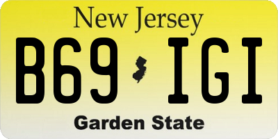 NJ license plate B69IGI