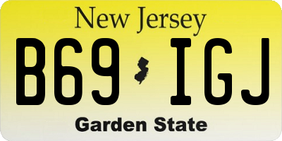 NJ license plate B69IGJ