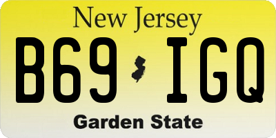 NJ license plate B69IGQ