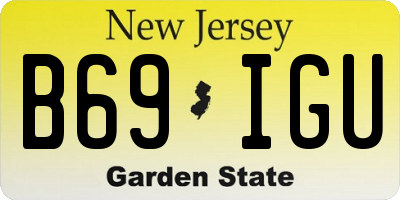 NJ license plate B69IGU