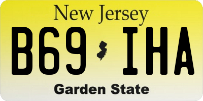 NJ license plate B69IHA