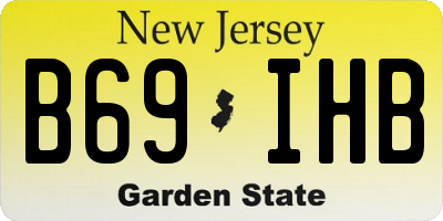 NJ license plate B69IHB