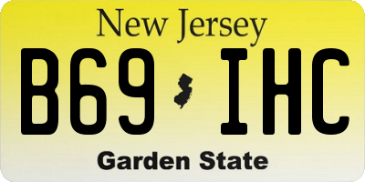 NJ license plate B69IHC